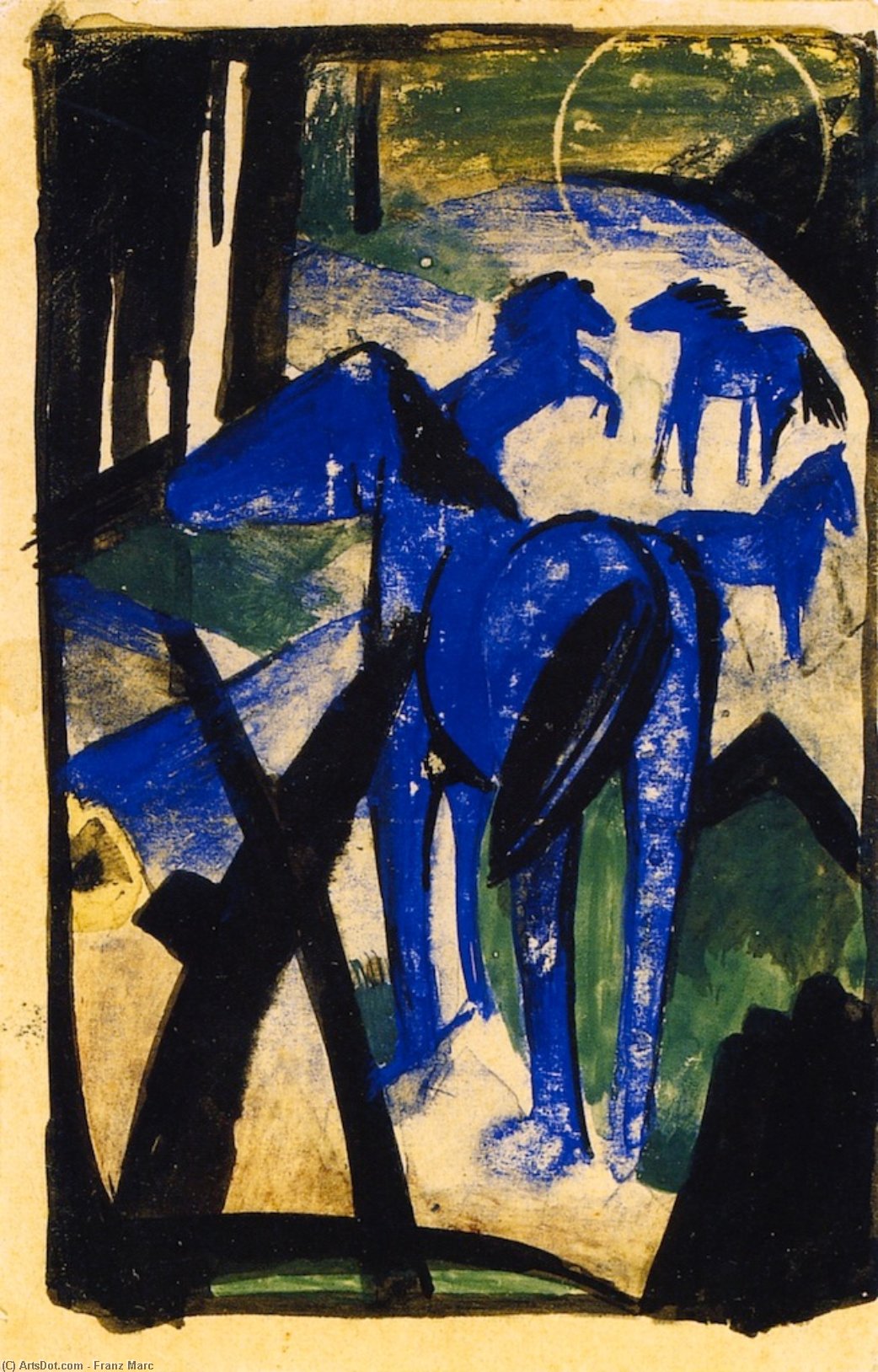La Madre Yegua De Los Caballos Azules I — Franz Marc
