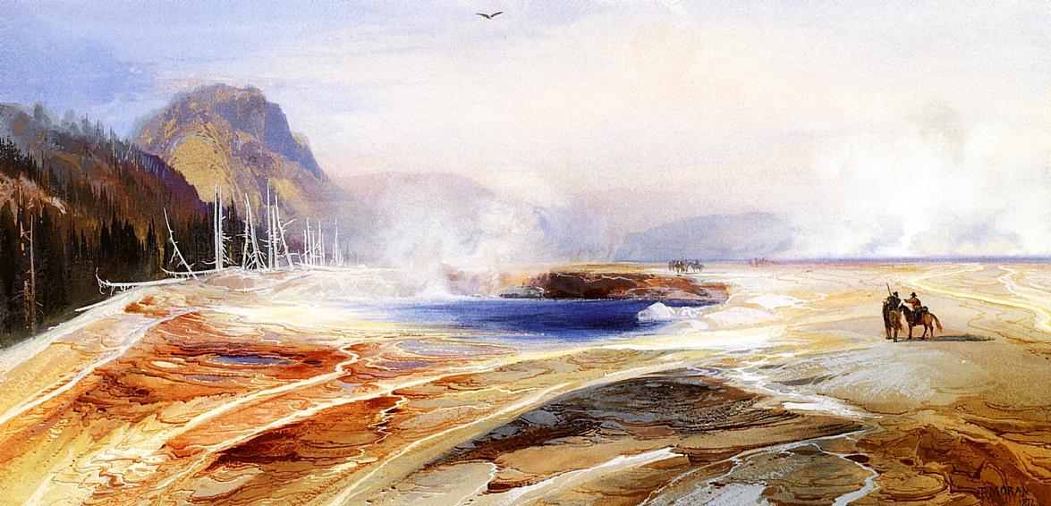 Big Springs In Yellowstone Park — Thomas Moran