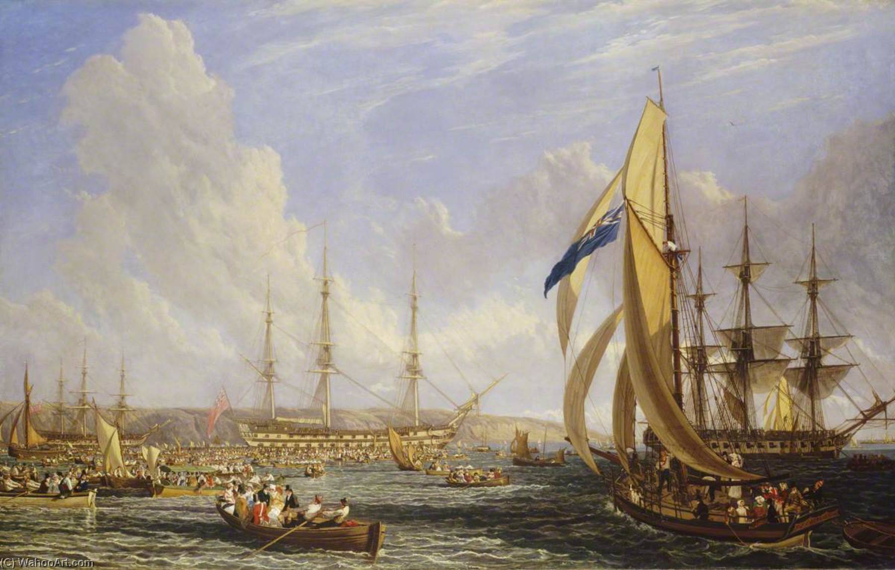 The 'bellerophon' With Napoleon Aboard At Plymouth (26 July–4 August 1815) — John James Chalon