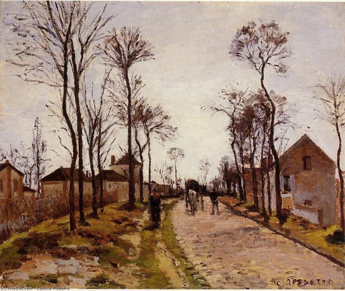 The Road To Saint Cyr At Louveciennes — Camille Pissarro