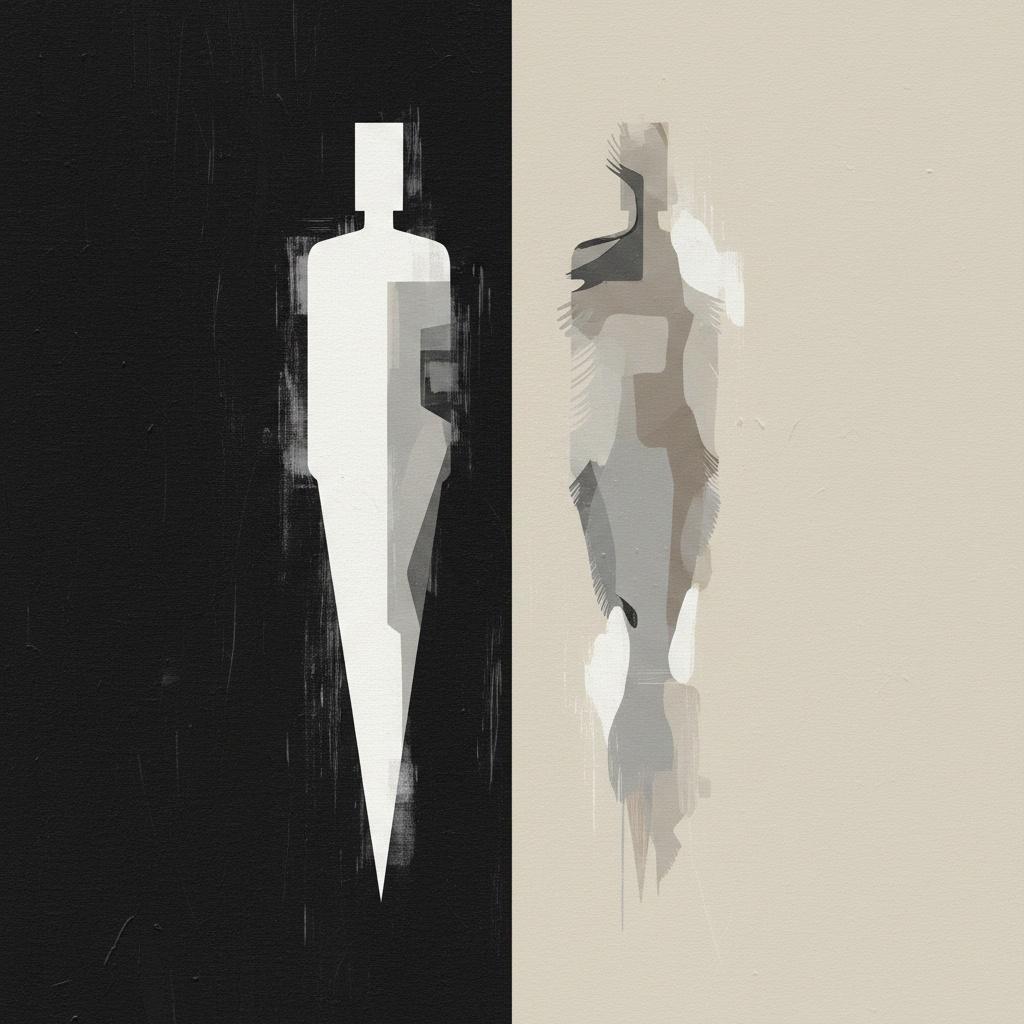 Dichotomy Of Essence: A Monolithic Study In Geometric Shadow And Ethereal Form — Laurent Fabre