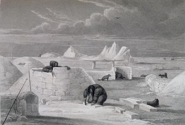 Eskimaux Building A Snow-hut — George Francis Lyon