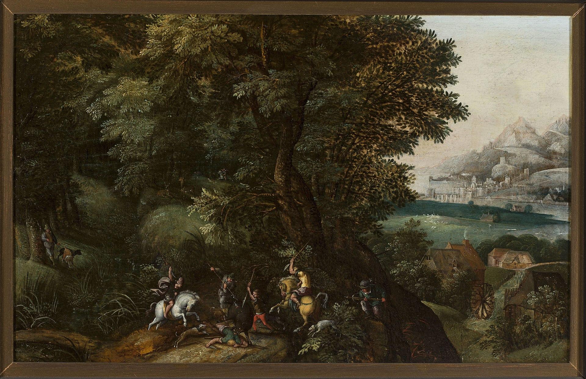 Hunting A Wild Boar — Jacob Grimmer