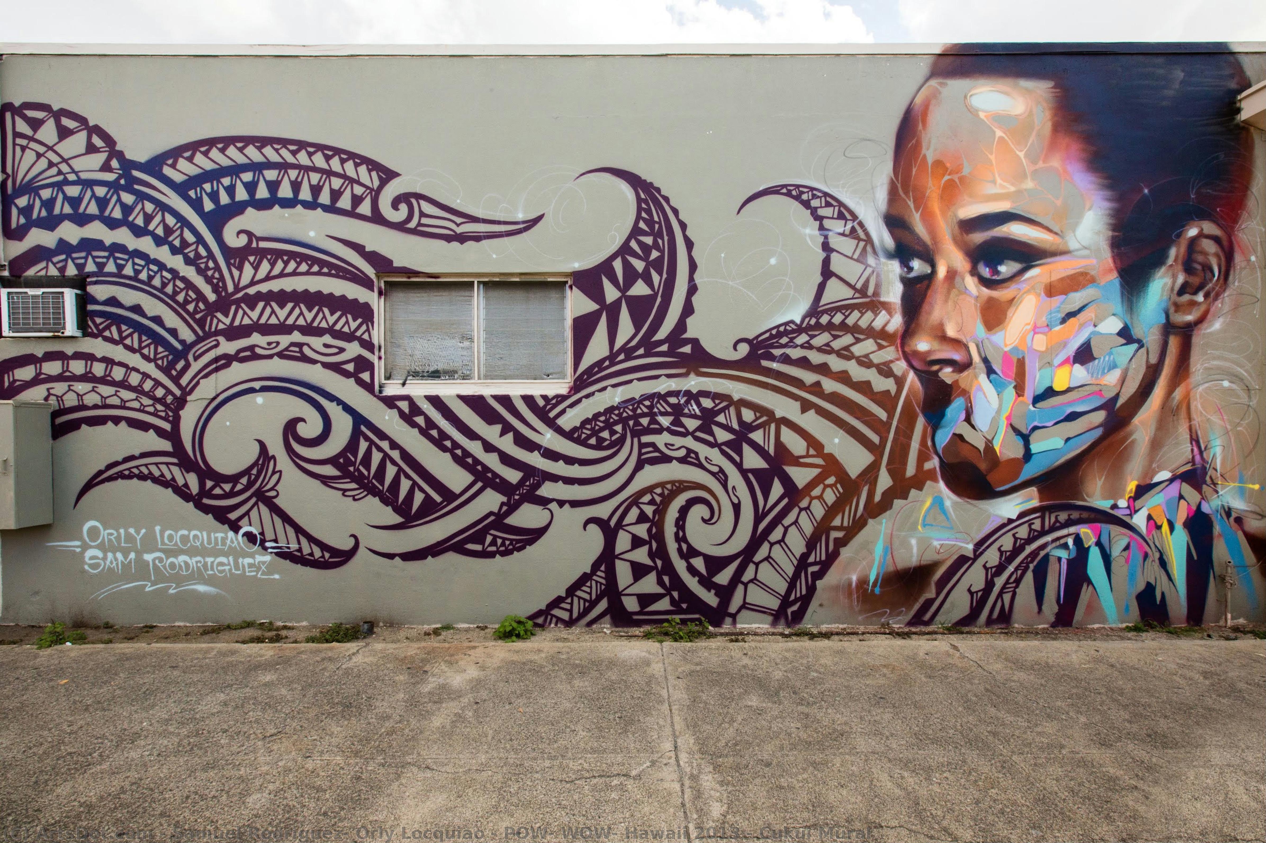 Pow! Wow! Hawaii 2013 - Cukui Mural — Samuel Rodriguez, Orly Locquiao