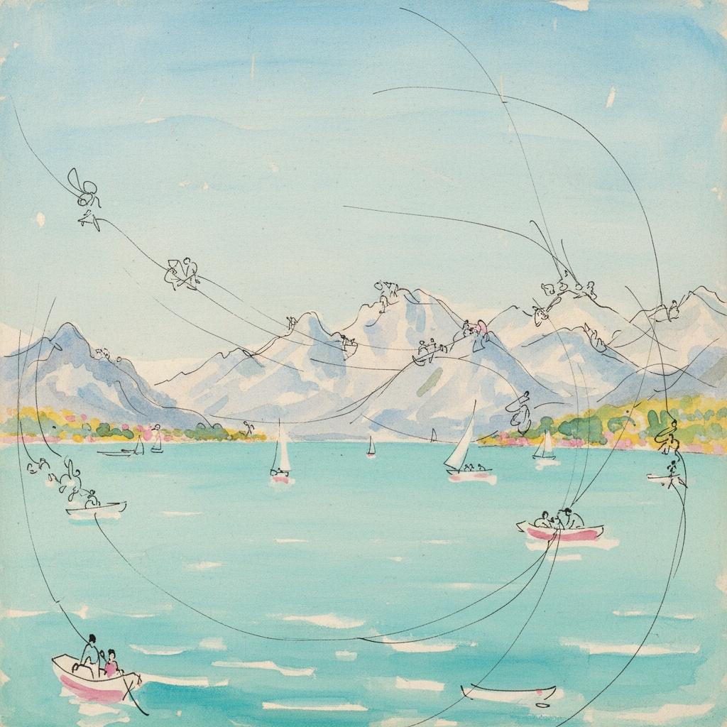 Die Harmonie Der Strömungen: Eine Symphonie Aus Azur Und Tinte — Éléonore Richard