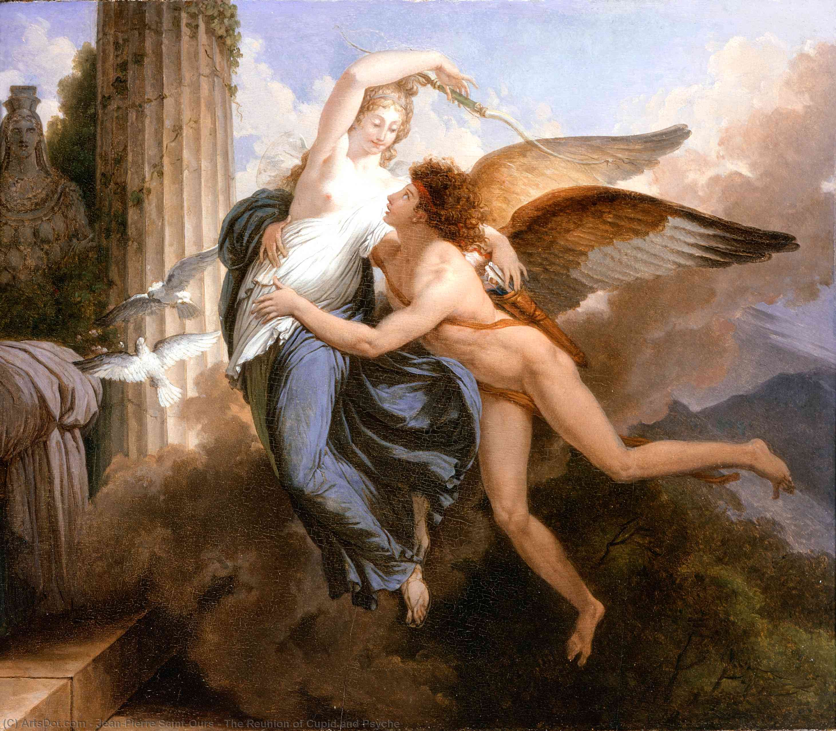 The Reunion Of Cupid And Psyche — Jean-pierre Saint-ours