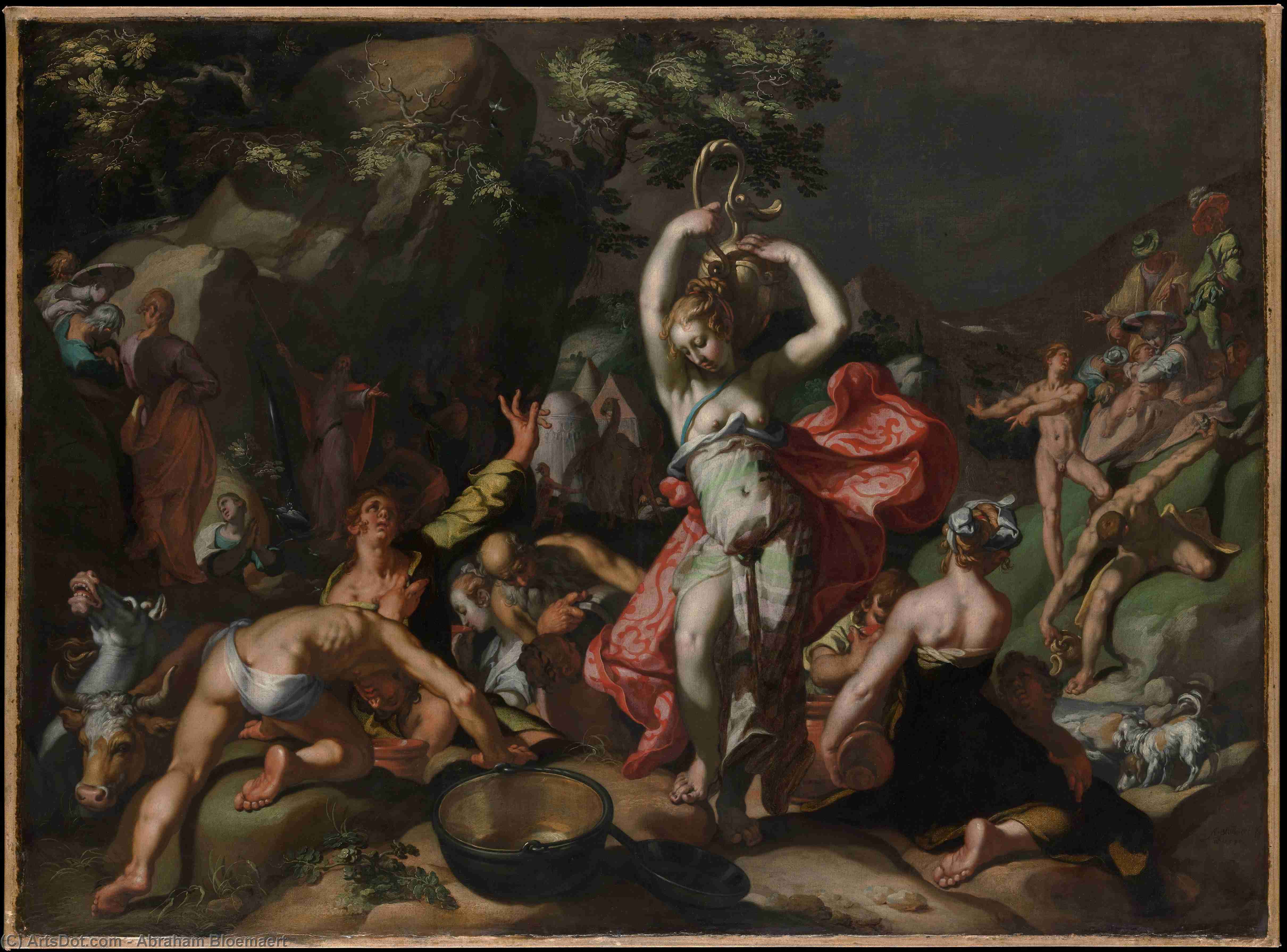 Moses Striking The Rock — Abraham Bloemaert