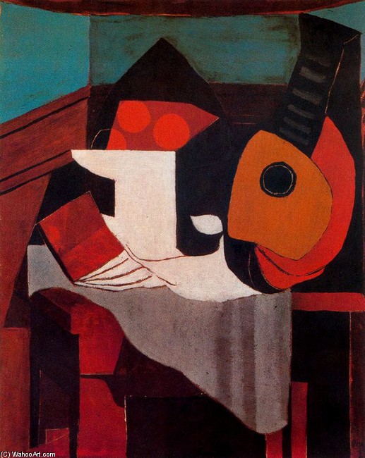 Book, Fruit Bowl And Mandolin — Pablo Picasso