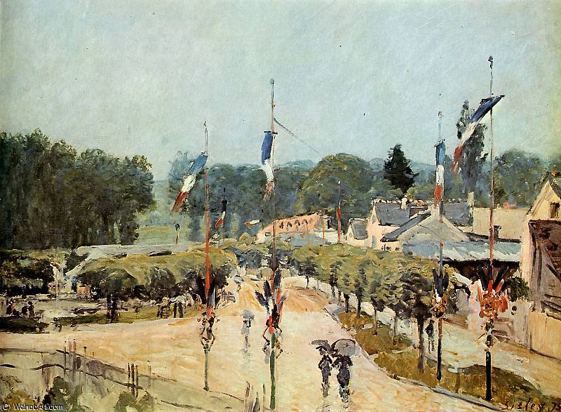 14 Juli Marly Le Roi Sun — Alfred Sisley