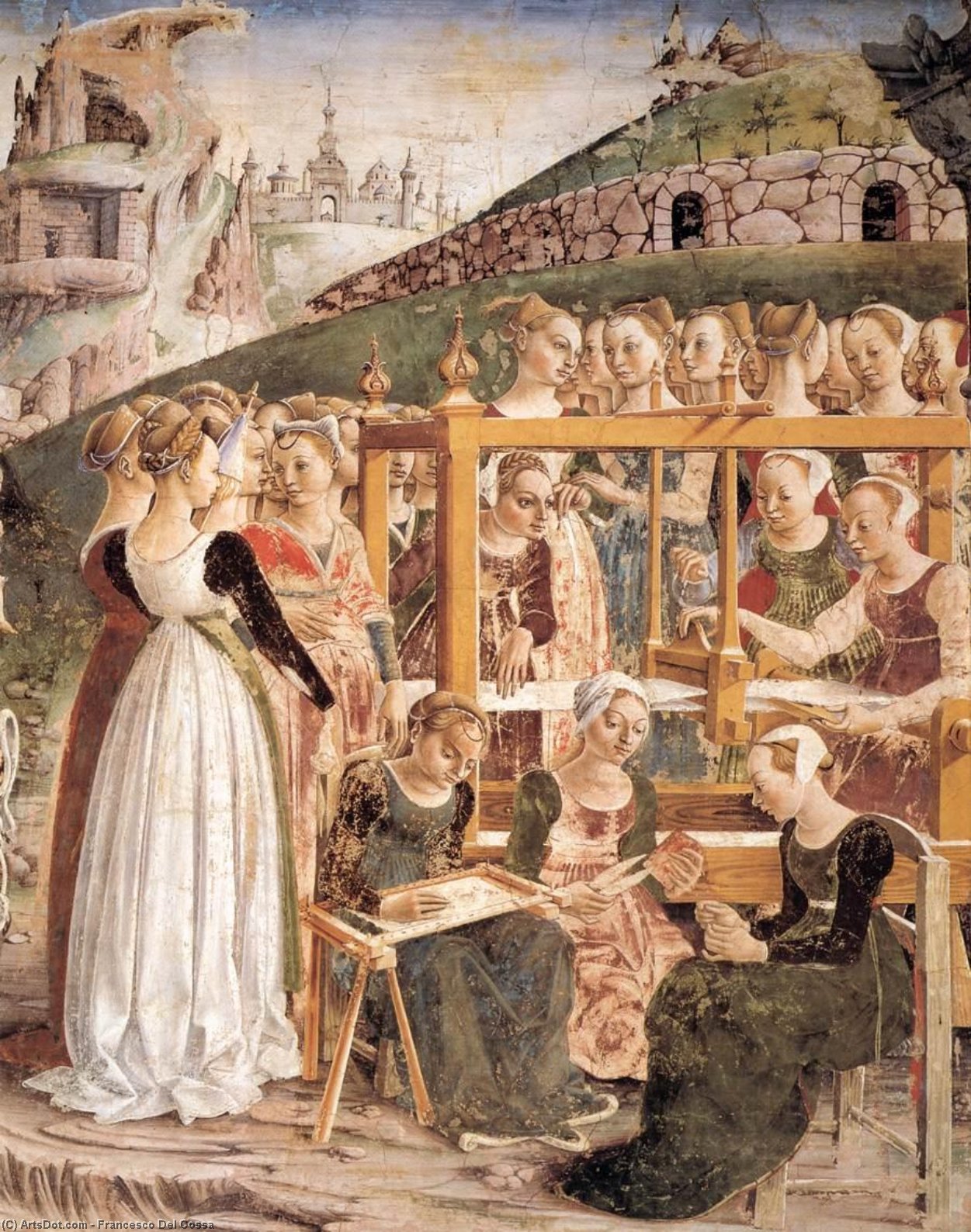 Allegory Of March: Triumph Of Minerva (detail) (15) — Francesco Del Cossa