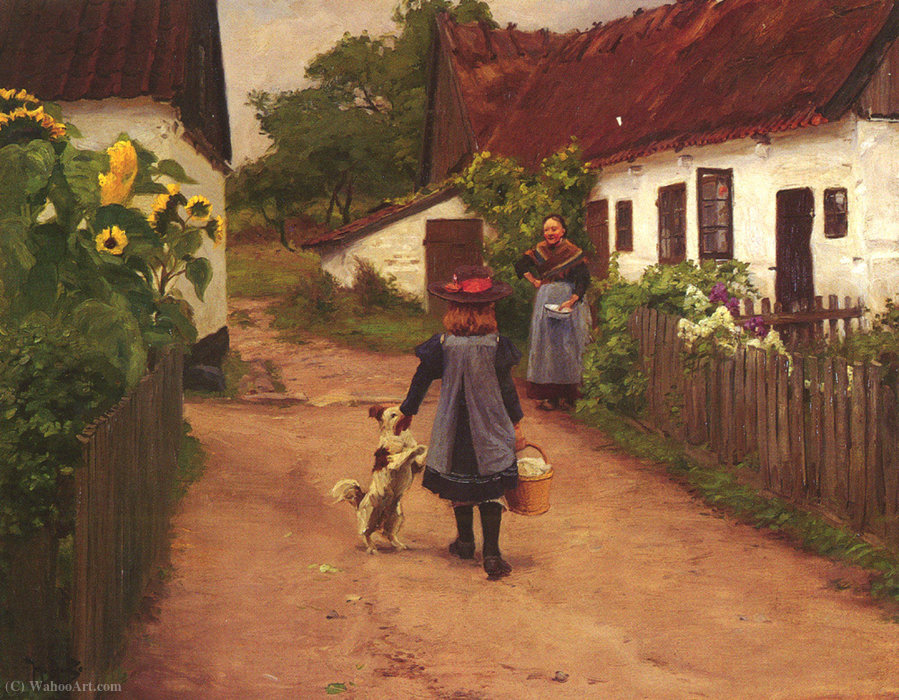 Visiting Grandmother — Hans Anderson Brendekilde