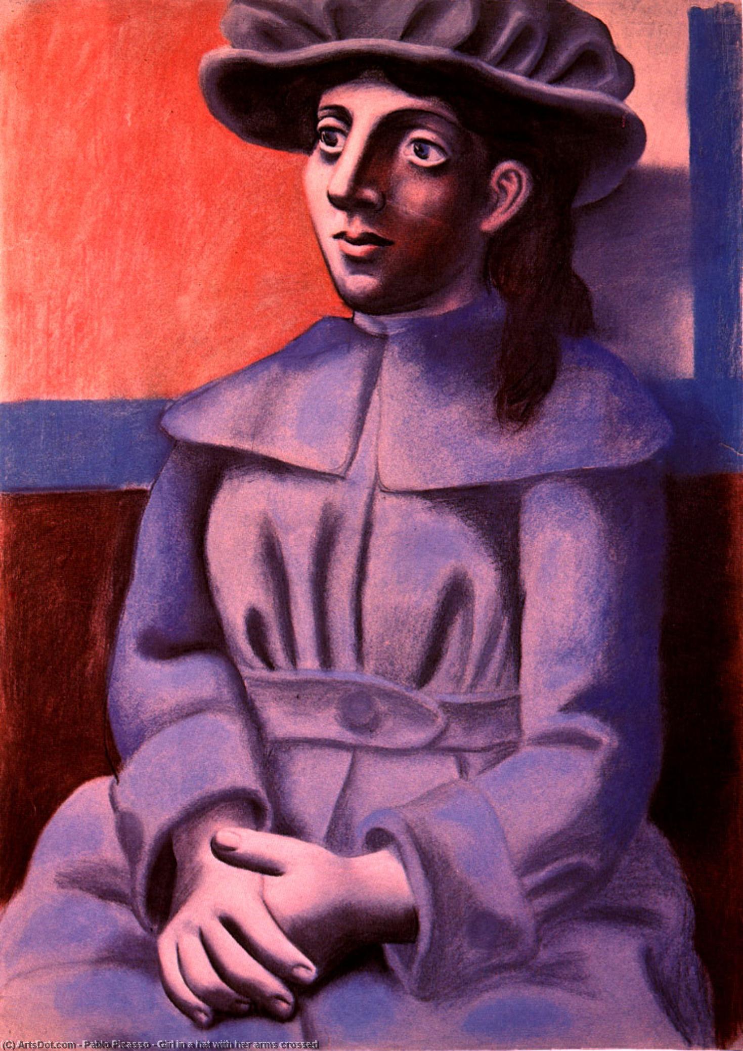 Girl In A Hat With Her Arms Crossed — Pablo Picasso