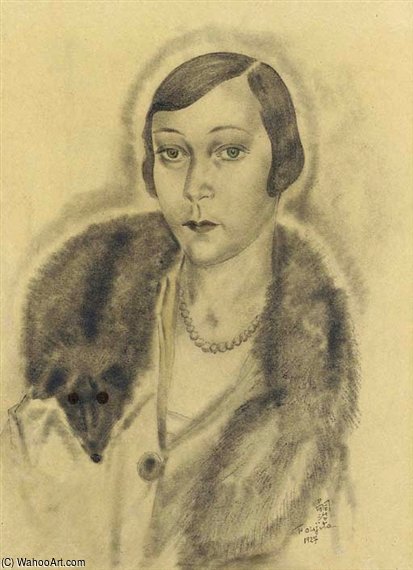 Femme De Profil, Kiki De Montparnasse — Léonard Tsuguharu Foujita