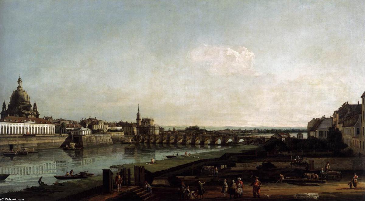 Dresden From The Right Bank Of The Elbe, Above The Augustusbrücke — Bernardo Bellotto