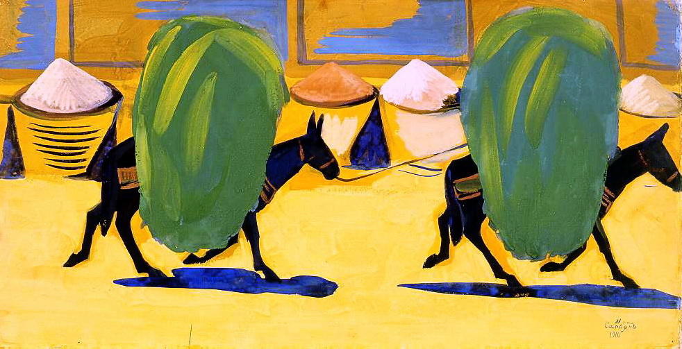 Mules, Laden With Hay — Мартирос Сарян