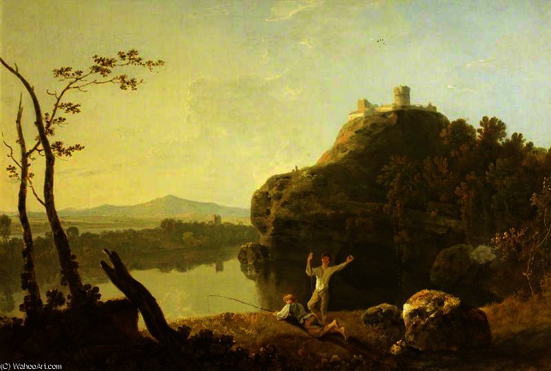 A Summer Evening, Dolbadarn Castle — リチャード・ウィルソン