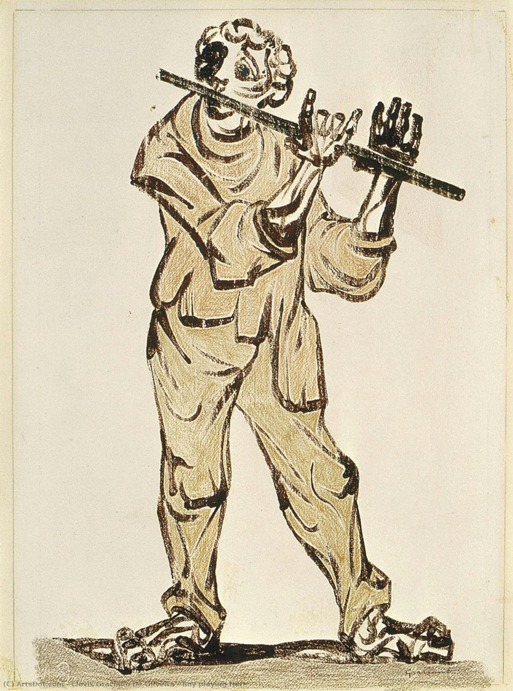 Boy Playing Flute — Clóvis Graciano De Oliveira