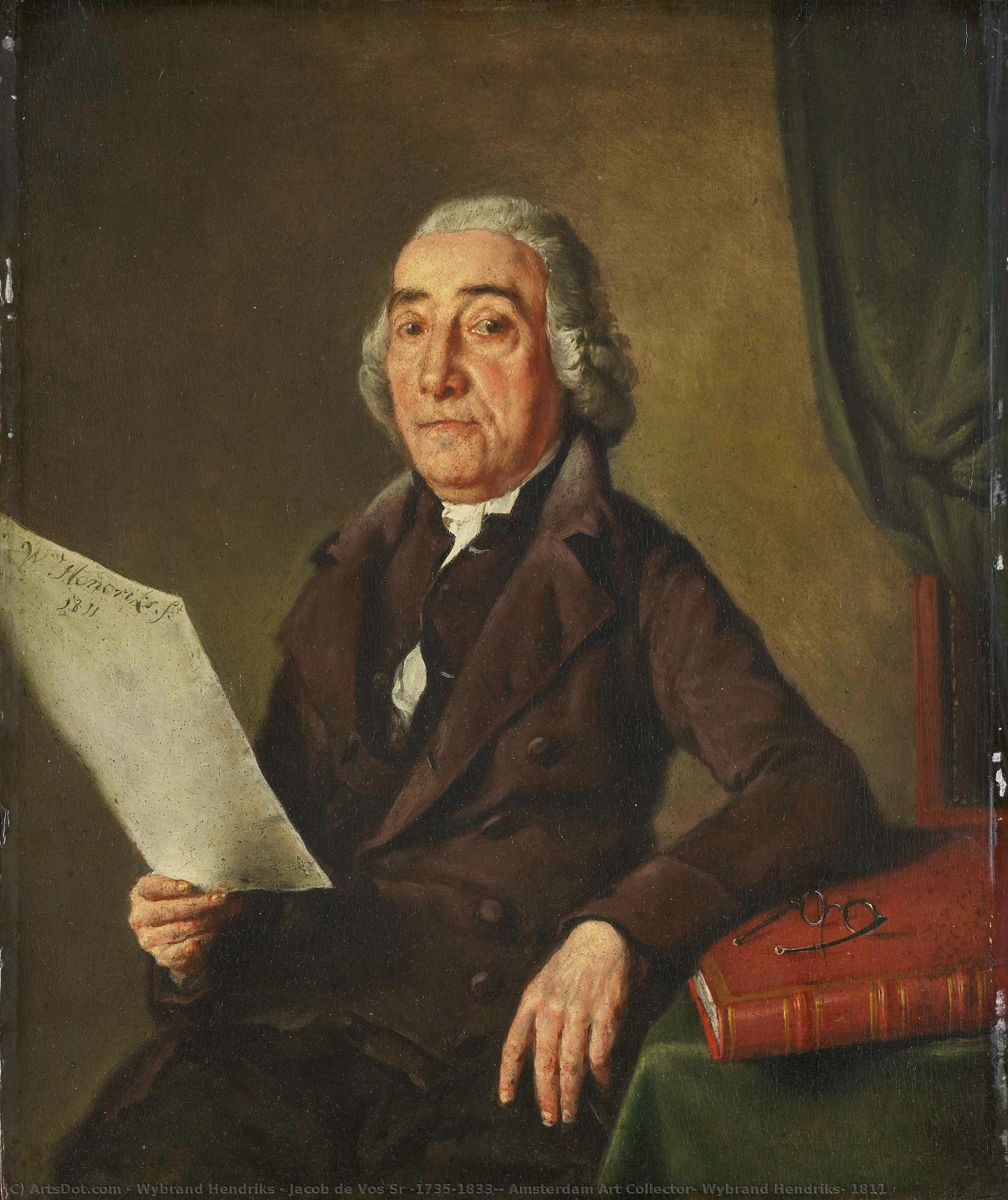 Jacob De Vos Sr (1735-1833), Amsterdam Art Collector, Wybrand Hendriks, 1811 — Wybrand Hendriks