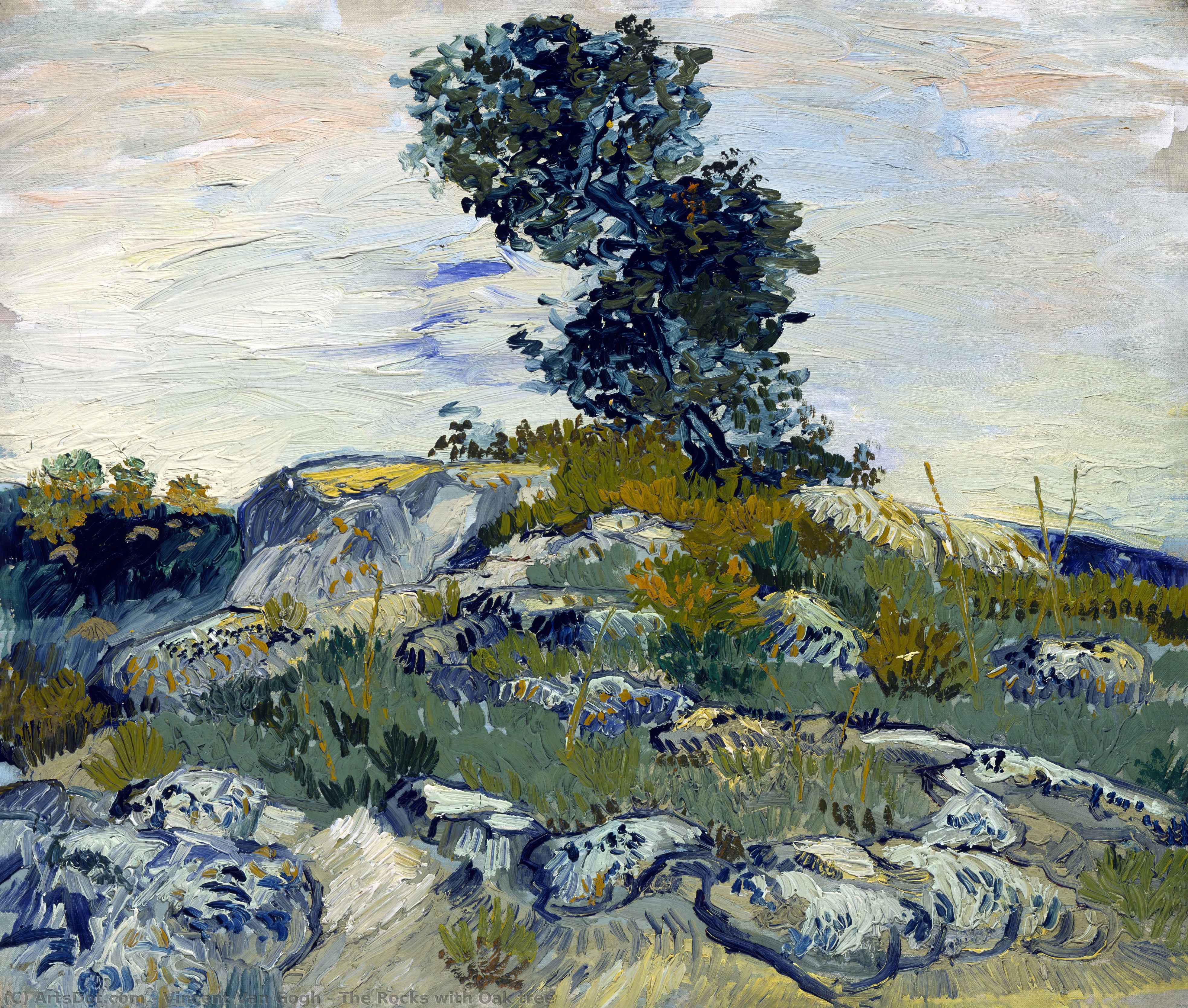 Die Felsen Mit Eiche — Vincent Willem Van Gogh