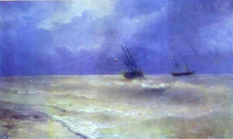 Breakers On The Crimean Coast — Ivan Konstantinovich Aivazovsky