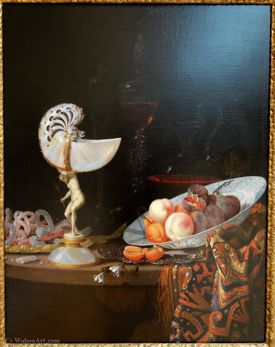 Still Life With Nautilus Cup And Fruit — Johann Georg Hinz