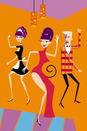 Seven, Kitty And Eldon — Josh Agle (shag)