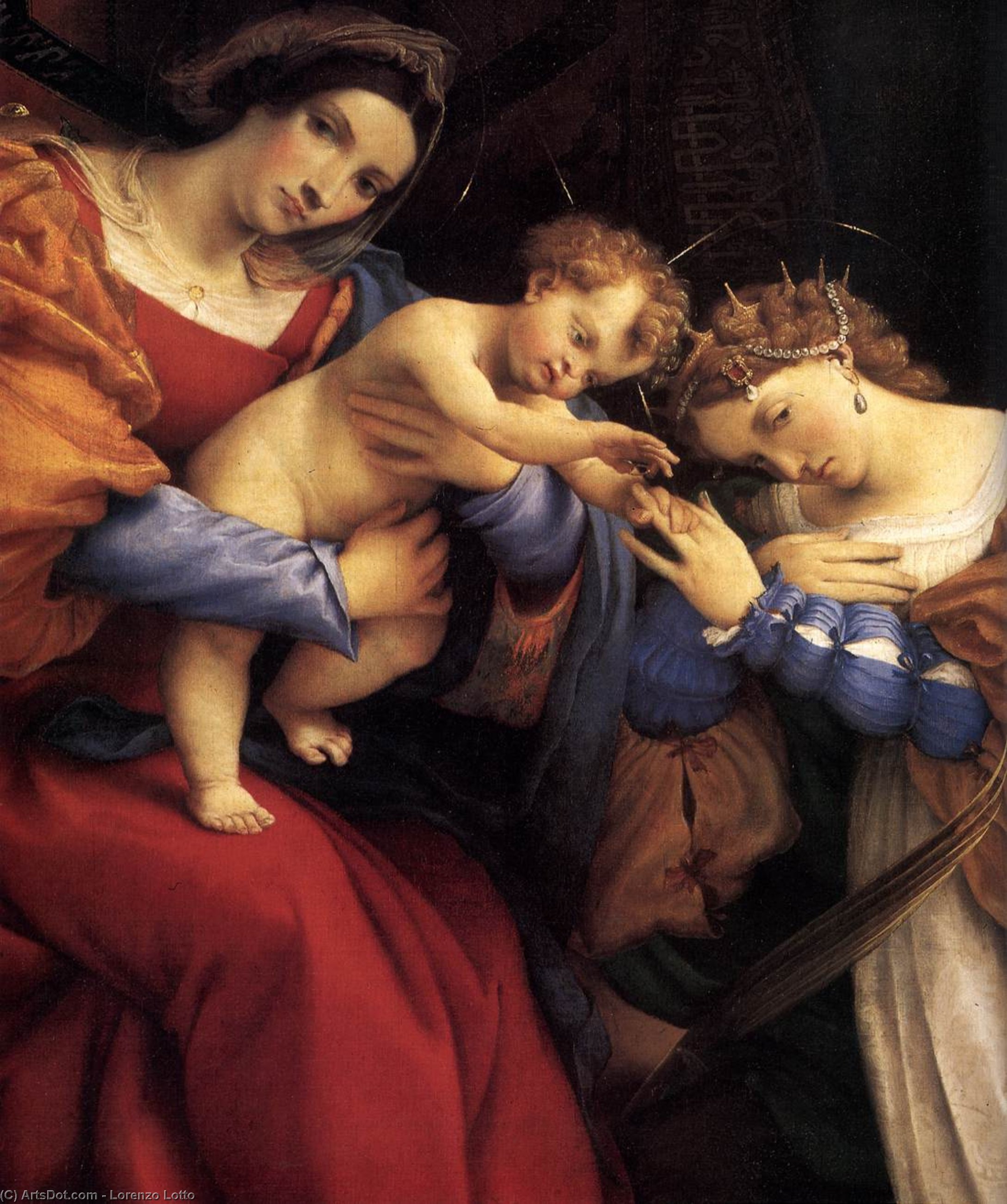 Die Mystische Vermählung Der Heiligen Katharina (detail) — Lorenzo Lotto
