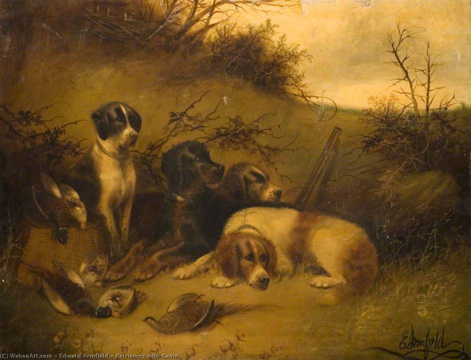 Retrievers With Game — Edward Armfield