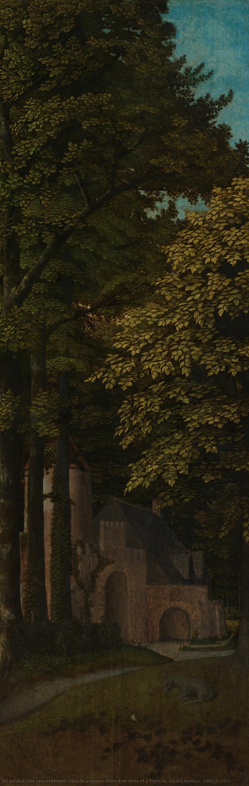 View In A Forest, Outer Left Wing Of A Triptych, Gerard David, C. 1505 - C. 1515 — Жерар Давид