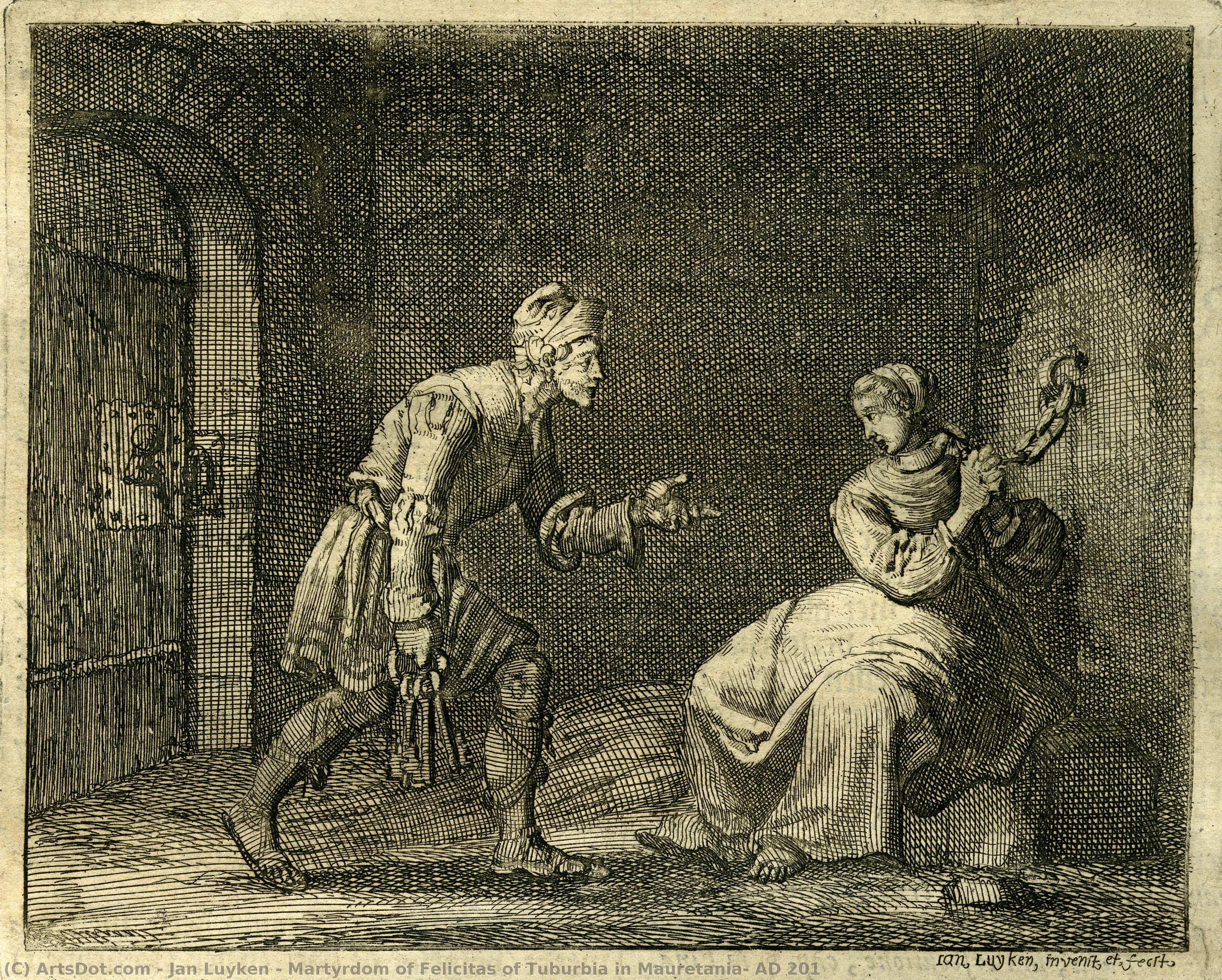 Martyrdom Of Felicitas Of Tuburbia In Mauretania, Ad 201 — Jan Luyken