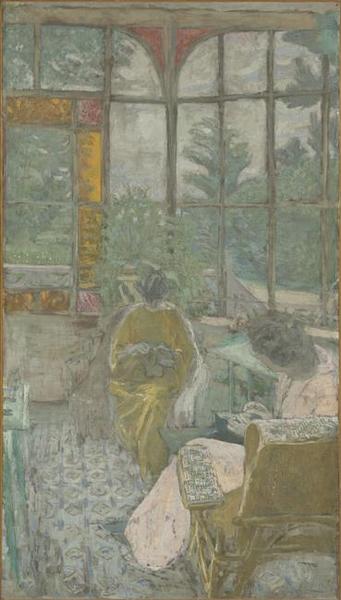 Deux Femmes Brodant Sous Une Veranda — Jean-édouard Vuillard