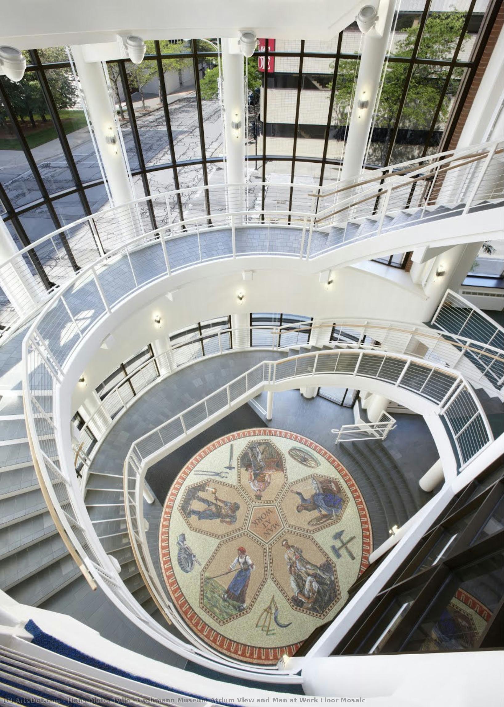 Grohmann Museum Atrium View And Man At Work Floor Mosaic — Hans Dieter Tylle