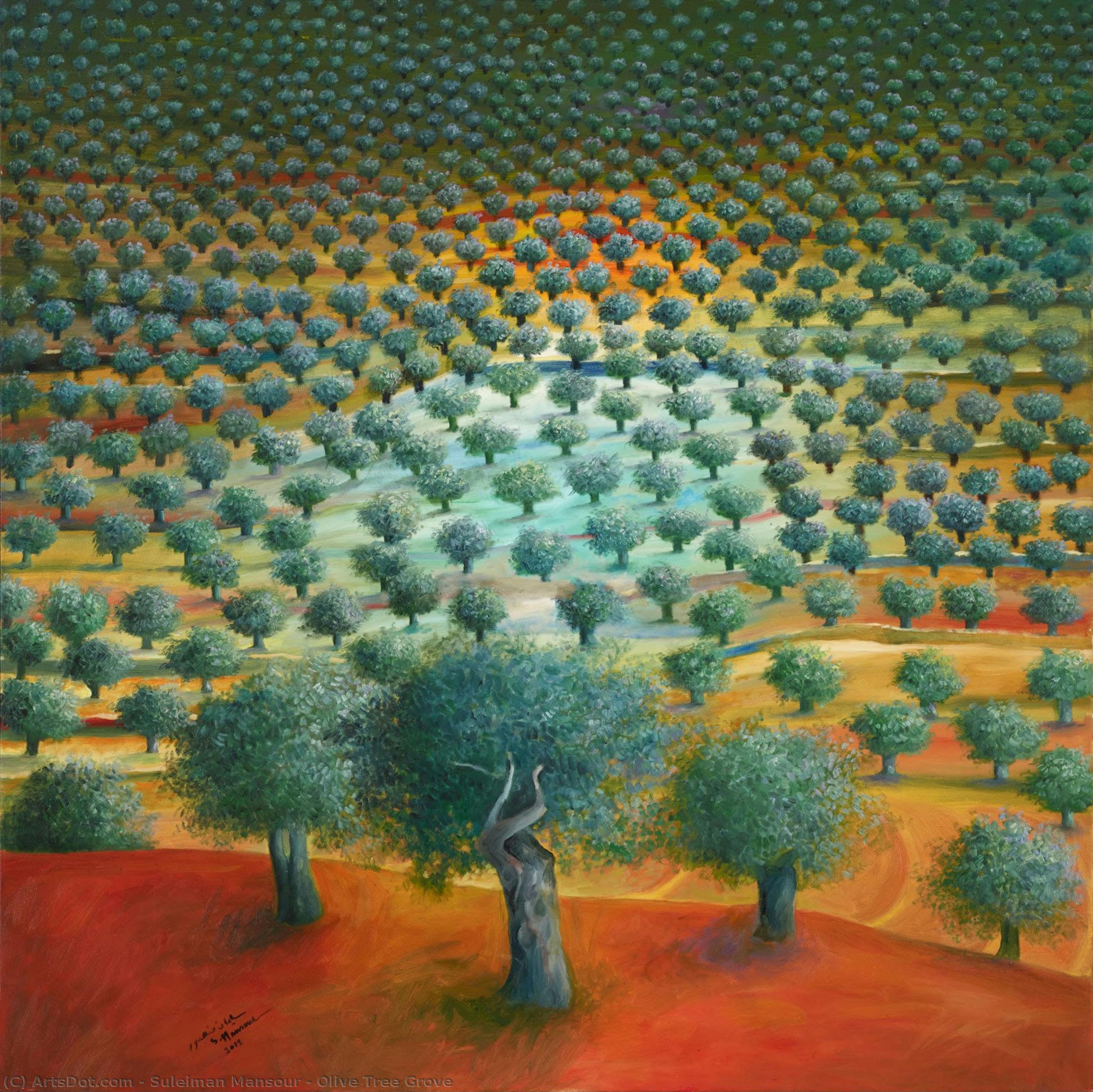 Olive Tree Grove — Suleiman Mansour