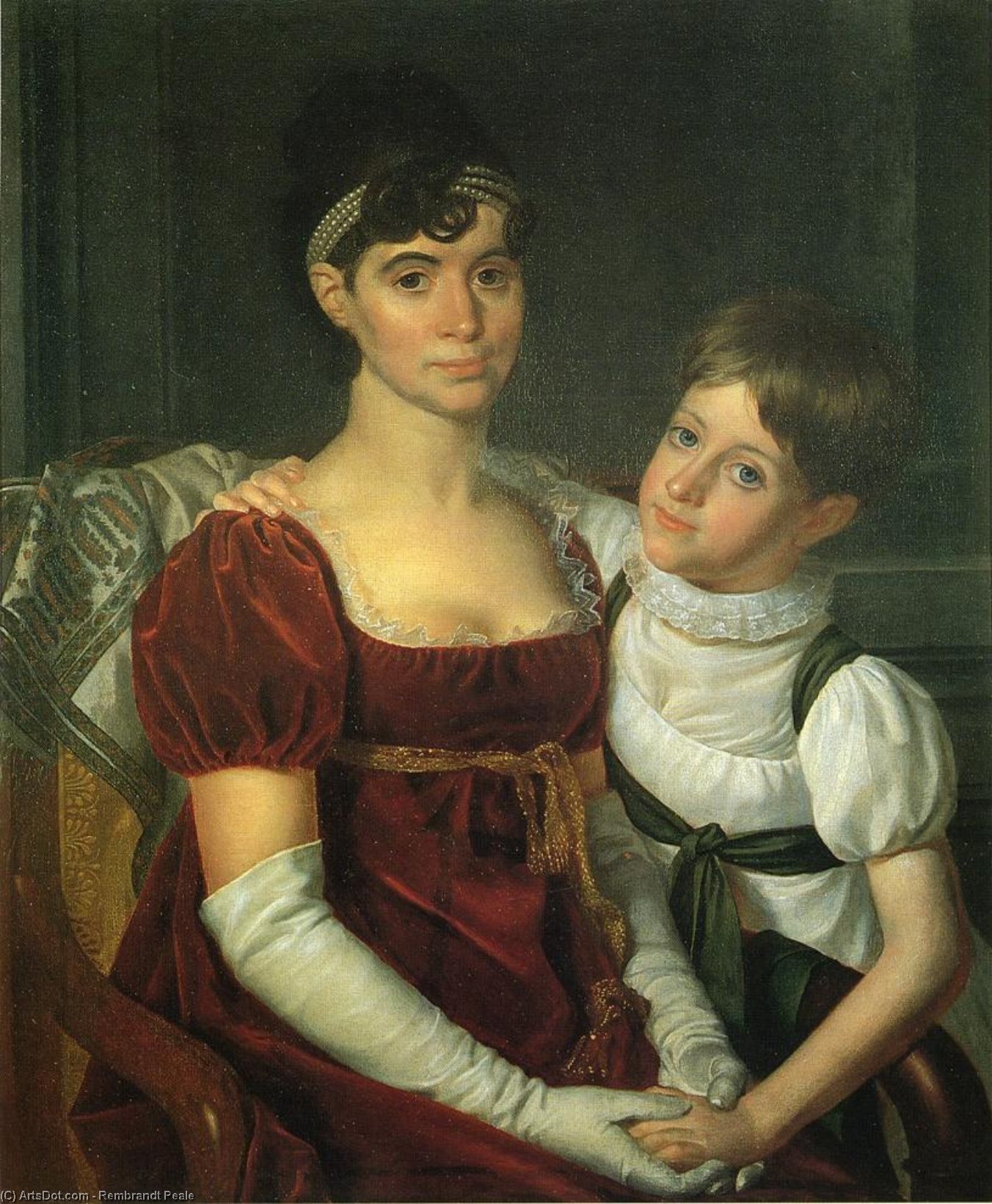 Alida Livingston Armstrong And Daughter — Rembrandt Peale