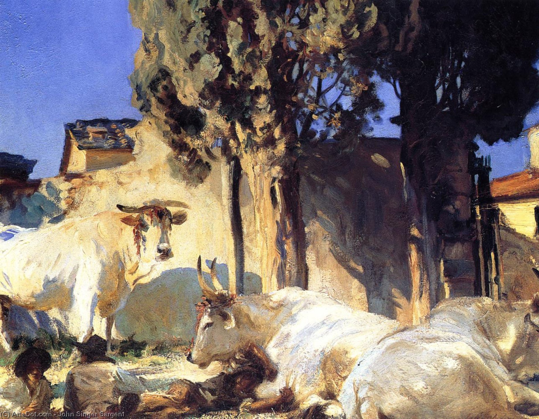 Oxen Resting — John Singer Sargent