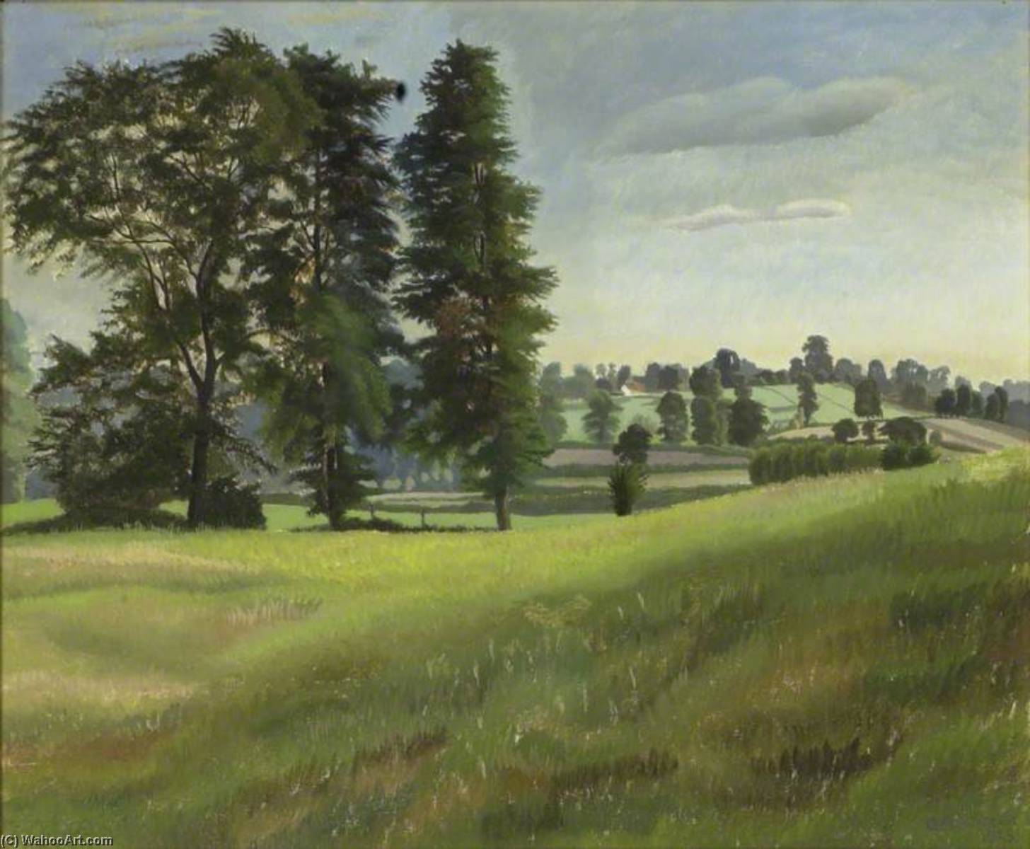 Elm Trees At Garsington — Гилберт Спенсер