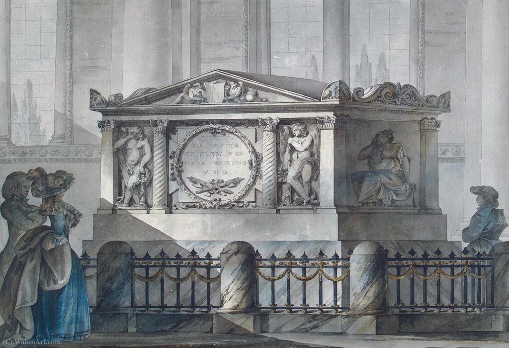 Design Of Samuel Greig's Tomb In Tallinn — Giacomo Quarenghi