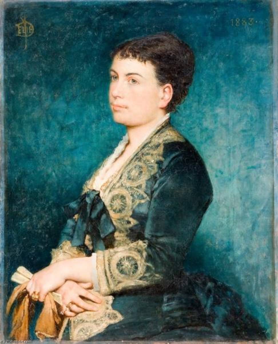 Portrait De Madame Fanny Guyard Gouin — Jules Elie Delauney