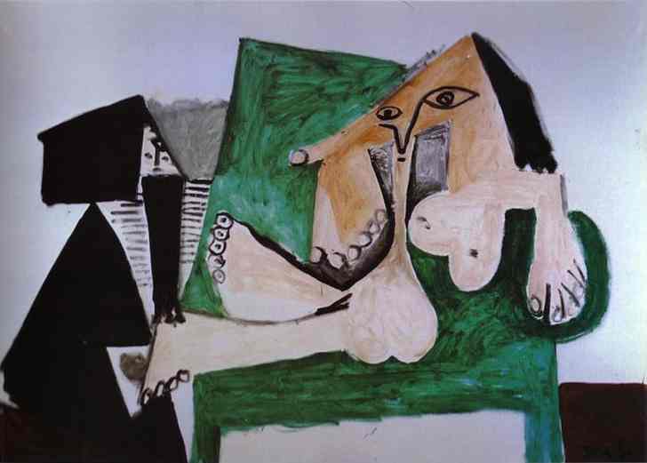 Nude Queen Of The Amazons With Servant — Pablo Picasso