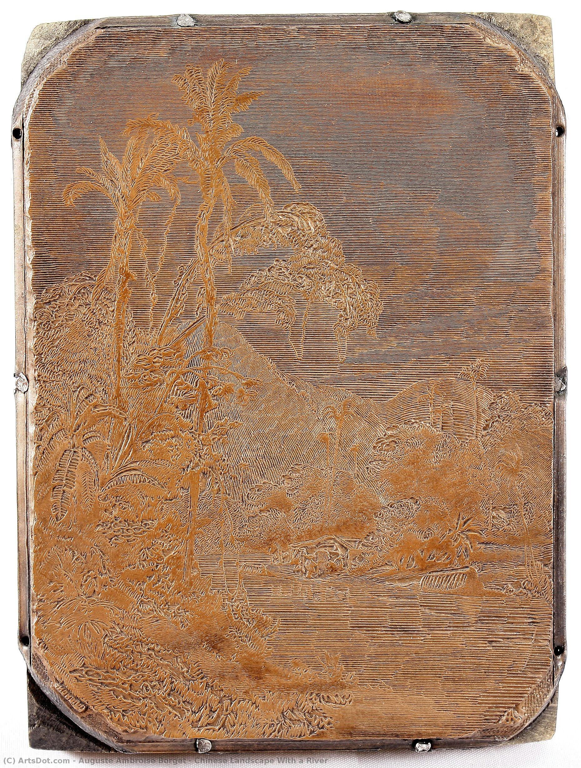 Chinese Landscape With A River — Auguste Ambroise Borget
