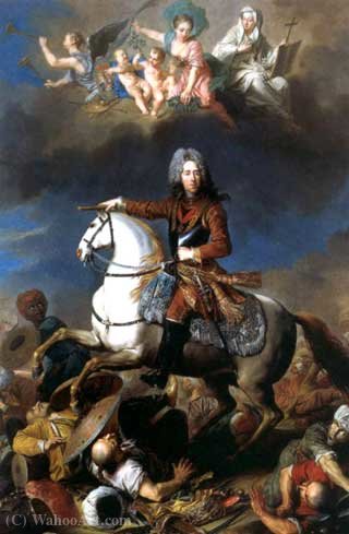 Equestrian Portrait Of Prince Eugene Of Savoy — Jacques Van Schuppen