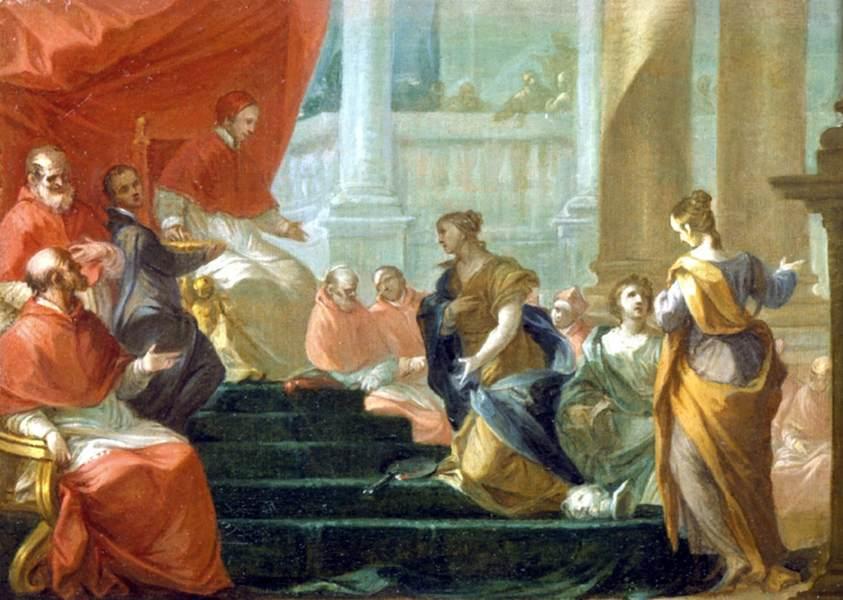 Personification Of The Visual Arts Appearing To A Pope — Giovan Gioseffo Dal Sole