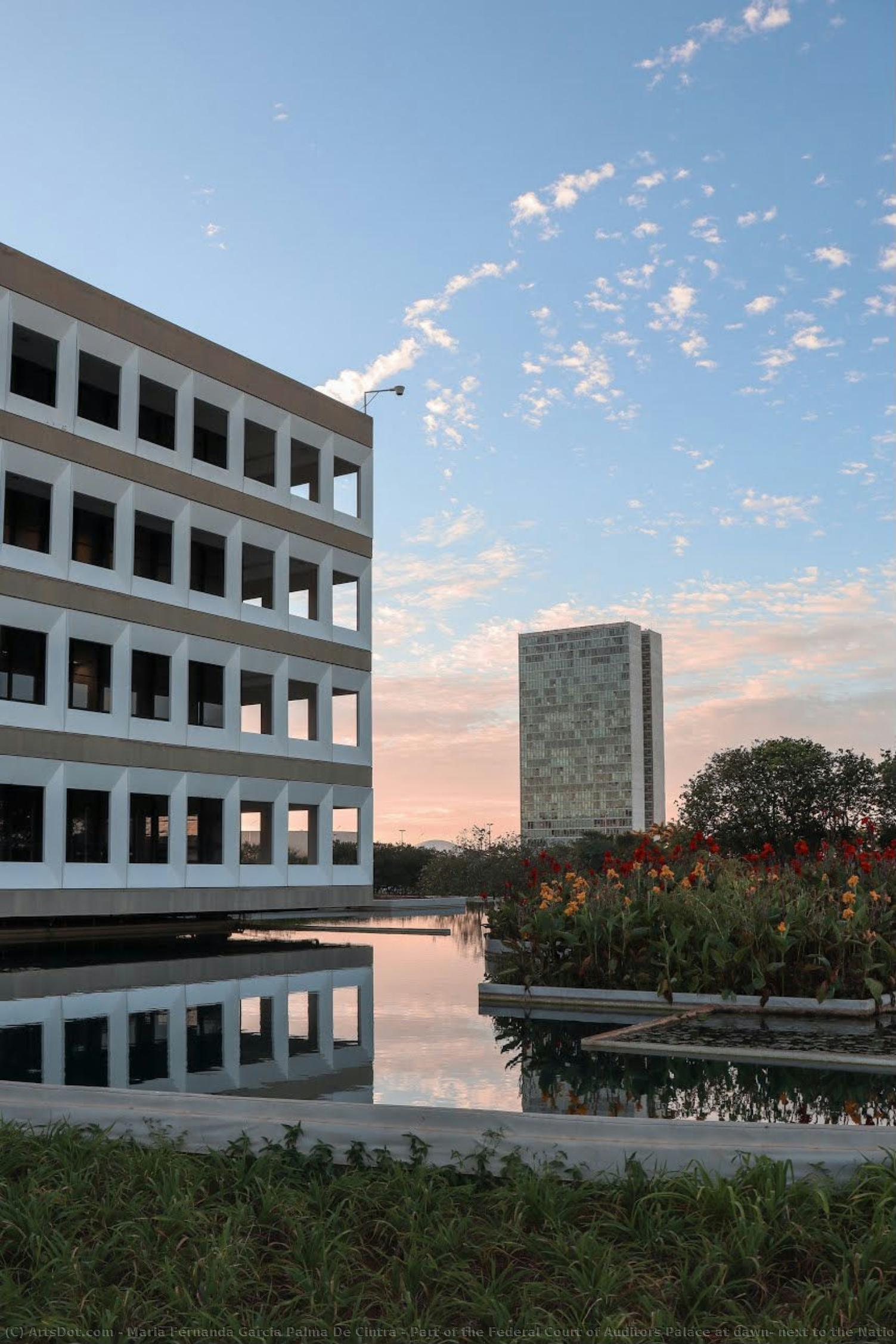 Part Of The Federal Court Of Auditors Palace At Dawn, Next To The National Congress Building At Esplanada Dos Ministérios — Maria Fernanda Garcia Palma De Cintra