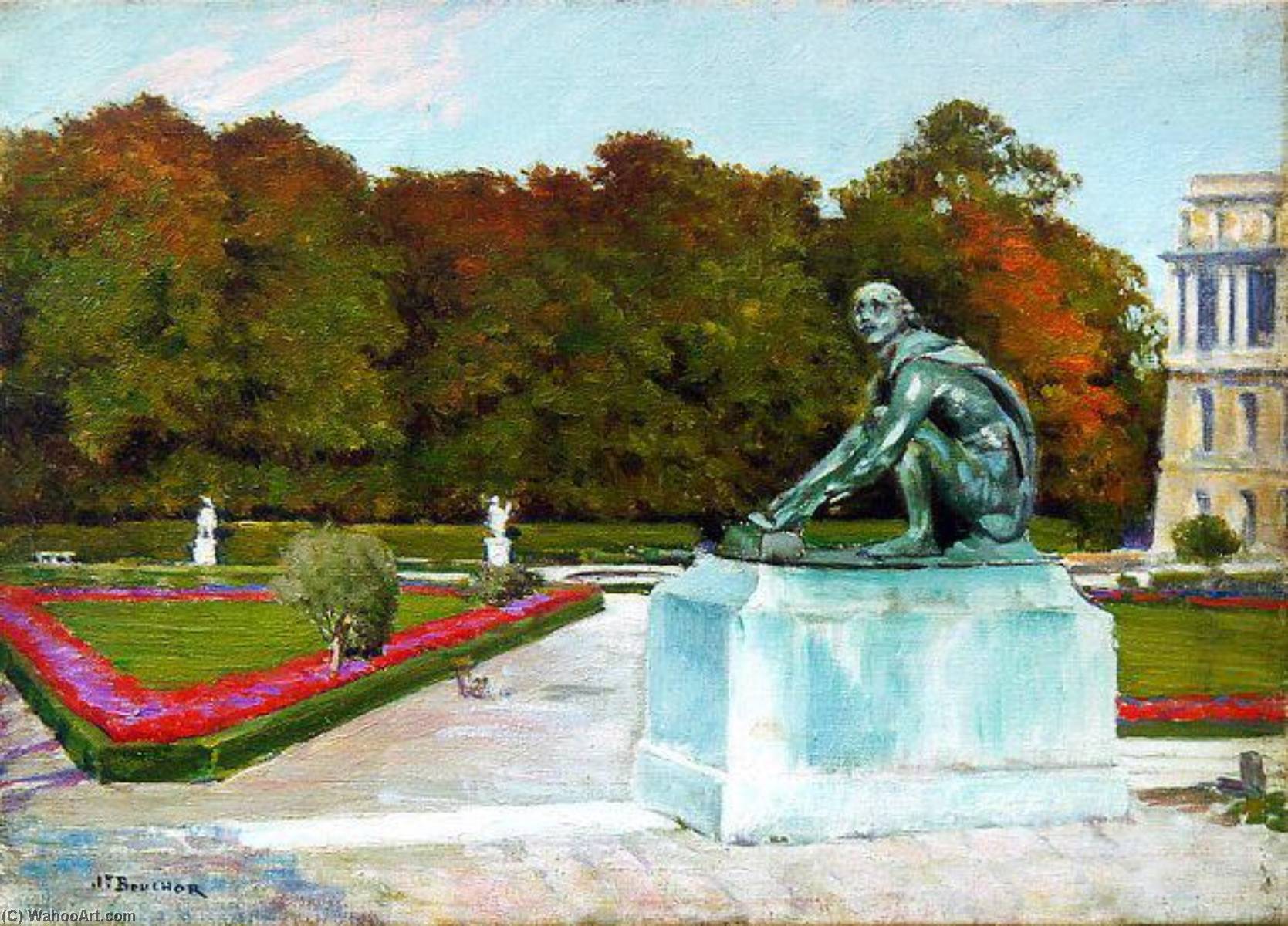 L'arrotino À Versailles (titre Inscrit) — Joseph-félix Bouchor