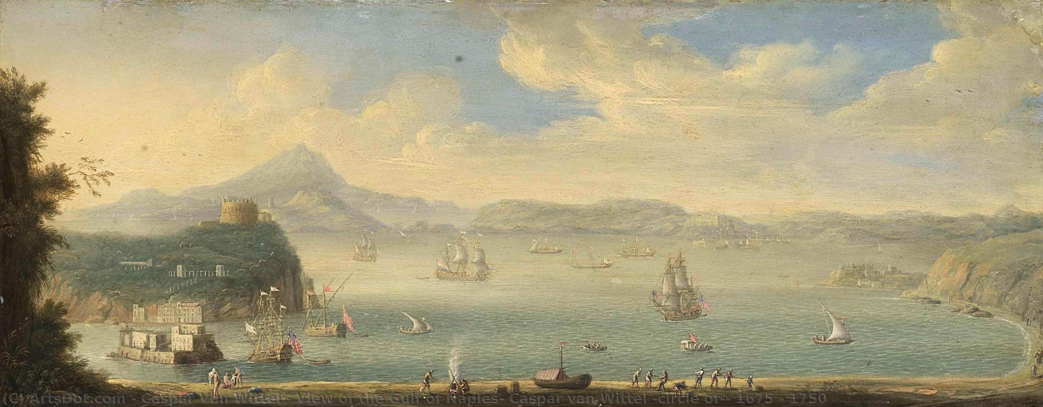 View Of The Gulf Of Naples, Caspar Van Wittel (circle Of), 1675 - 1750 — Caspar Van Wittel