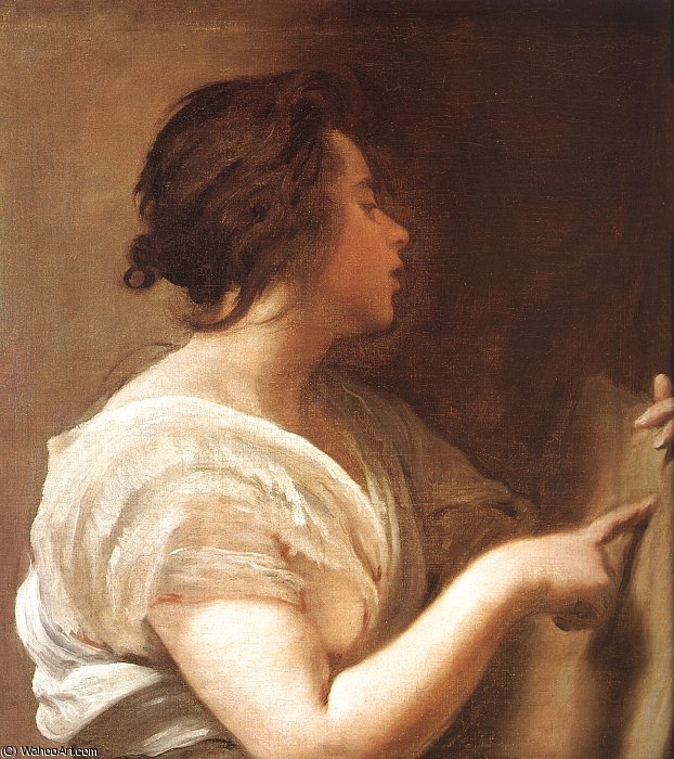 A Woman As A Sibyl, Oil On Canvas, Meadow — Diego Velázquez