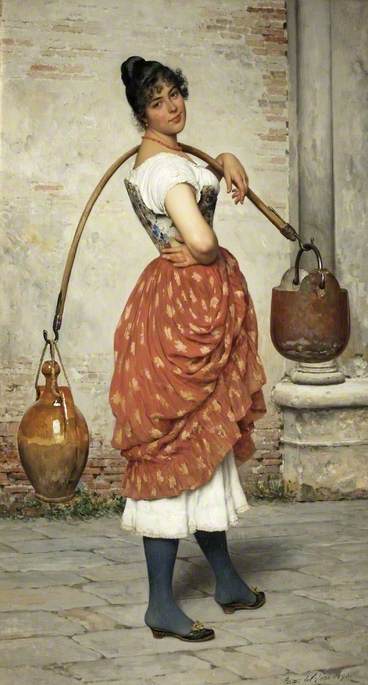 A Venetian Water Carrier — Eugen Von Blaas