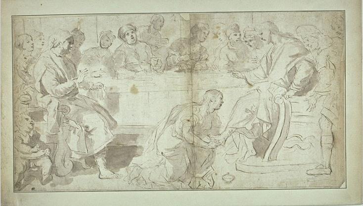 The Anointing Of Christ's Feet — Luca Giordano