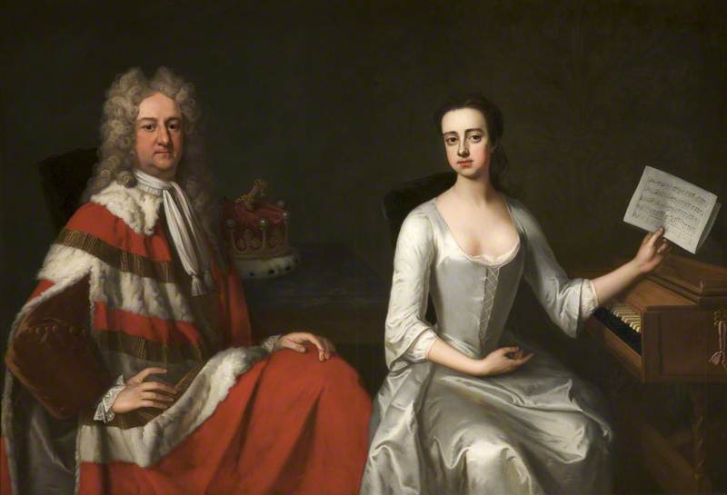 George Booth (1675–1758), 2nd Earl Of Warrington, And His Daughter Lady Mary Booth (1704–1772), Later Countess Of Stamford — Michael Dahl
