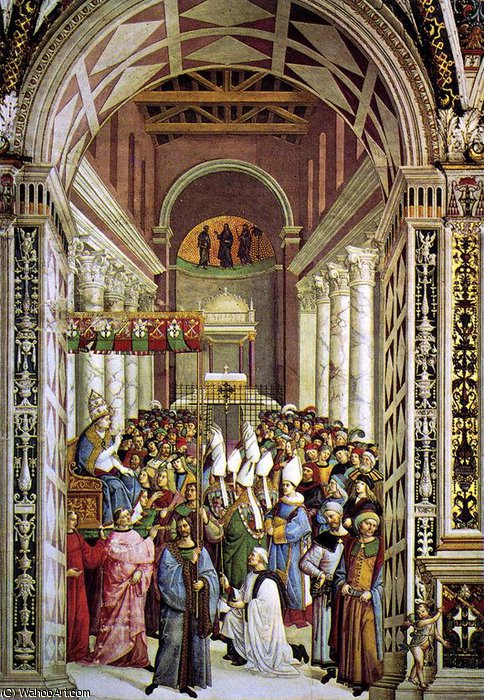 Aeneas Piccolomini Crowned As Pope — Bernardino Di Betto (pintoricchio)